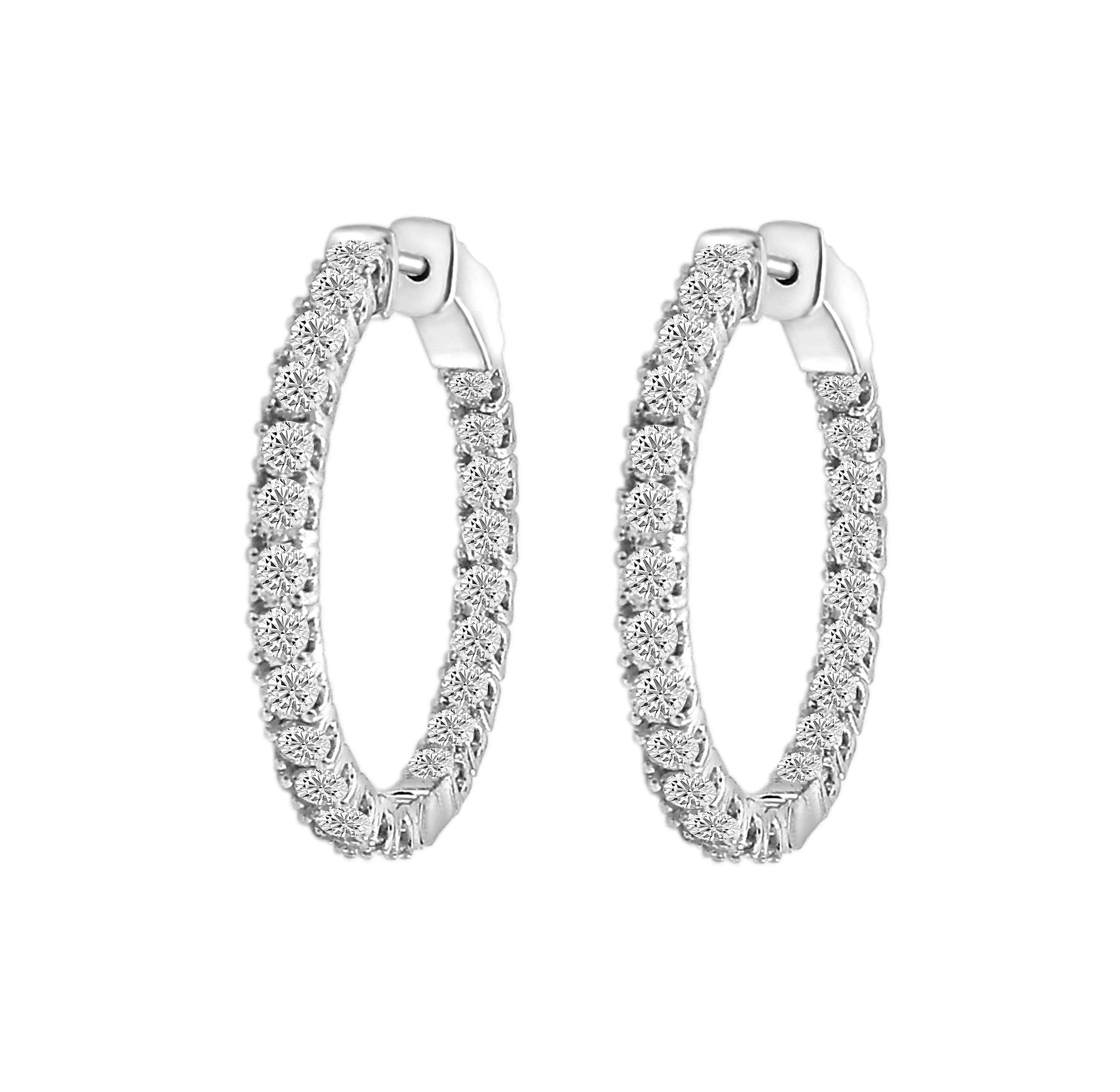 Huggie Hoop Inside Outside Lab Created Diamond Earrings ER29A200MM26